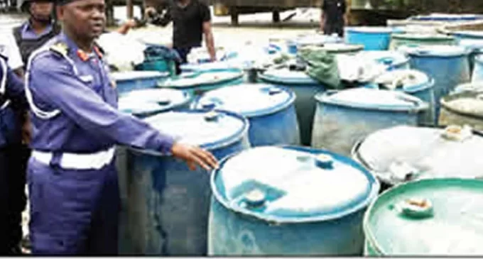 NIGERIAN NAVY SIEZES N3B WORTH OF CRUDE OIL FROM OIL THEIVES
