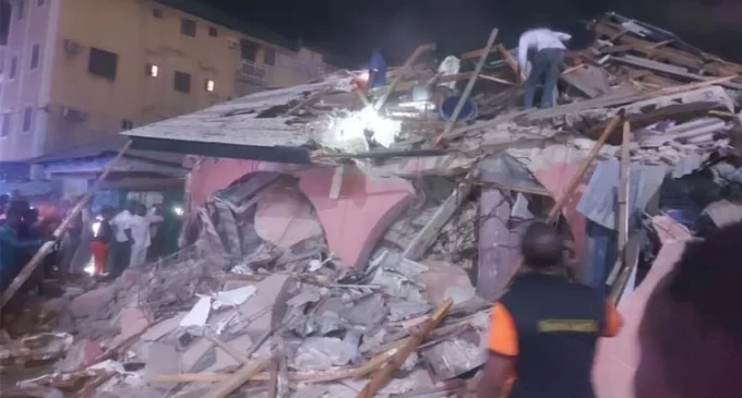 FIVE DIE, 23 RESCUED AS LAGOS THREE-STOREY BUILDING COLLAPSES