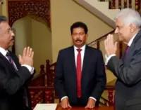 SRI LANKA’S PM SWORN IN AS ACTING PRESIDENT