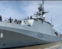 UK WARSHIP ARRIVES NIGERIA TO SUPPORT MARITIME SECURITY